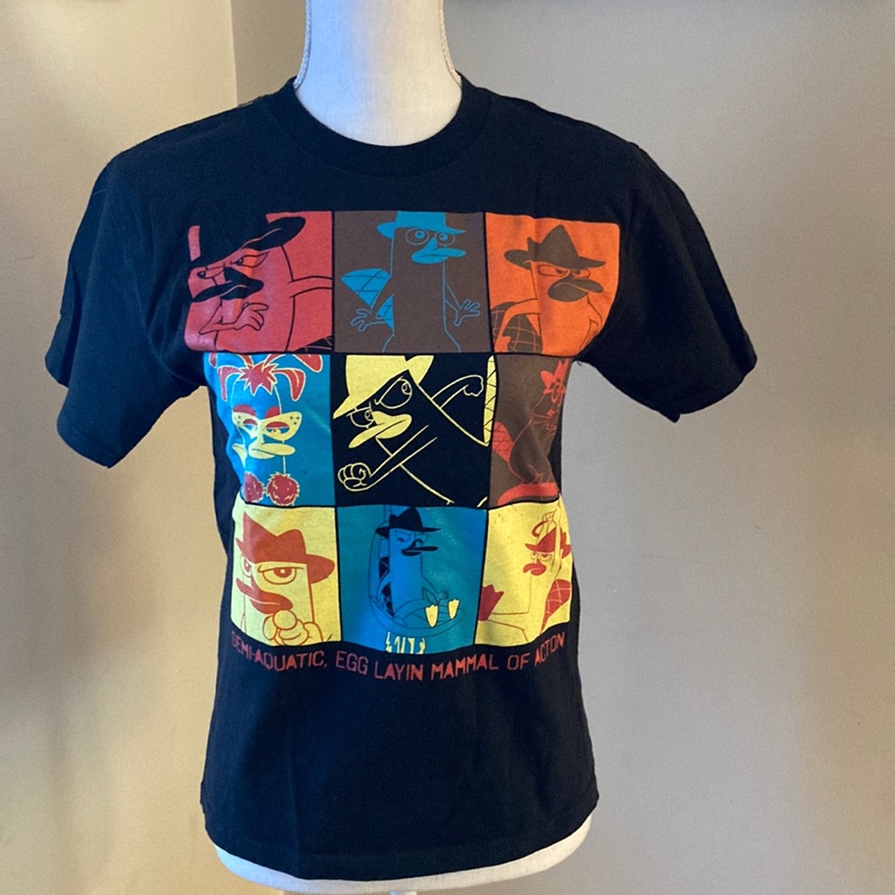 Perry the Platypus Black T-Shirt